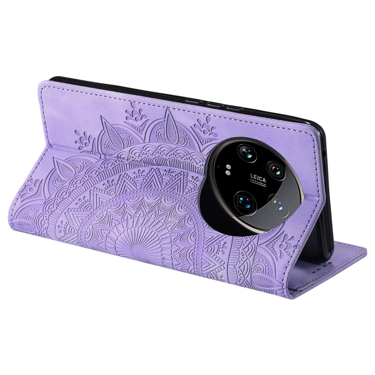 Hülle für Xiaomi 14 Ultra Handyhülle Flip Case Cover Tasche Etui Mandala Lila