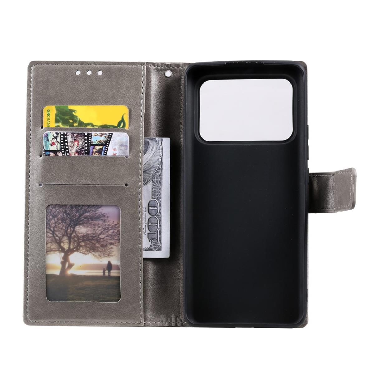 Hülle für Xiaomi Mi 11 Ultra Handyhülle Flip Case Cover Schutzhülle Mandala Grau
