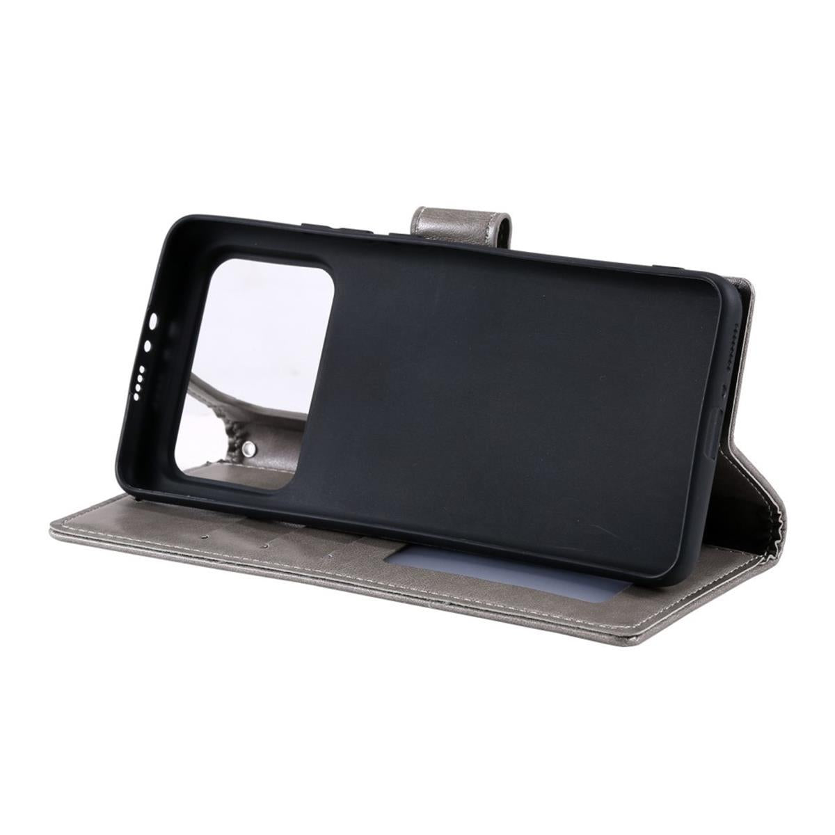 Hülle für Xiaomi Mi 11 Ultra Handyhülle Flip Case Cover Schutzhülle Mandala Grau