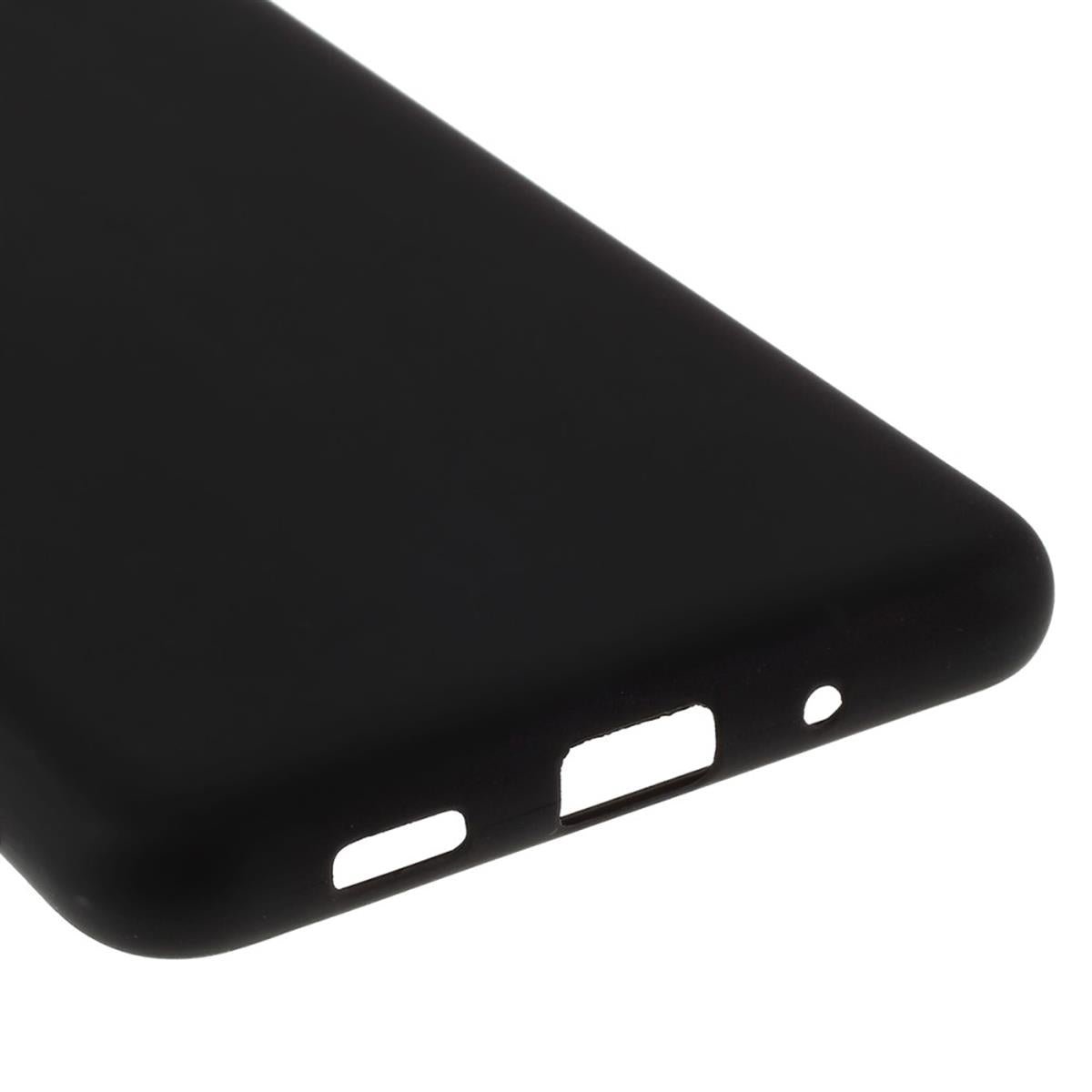 Hülle für Xiaomi Redmi 10/10 Prime Handyhülle Silikon Case Cover Matt Schwarz