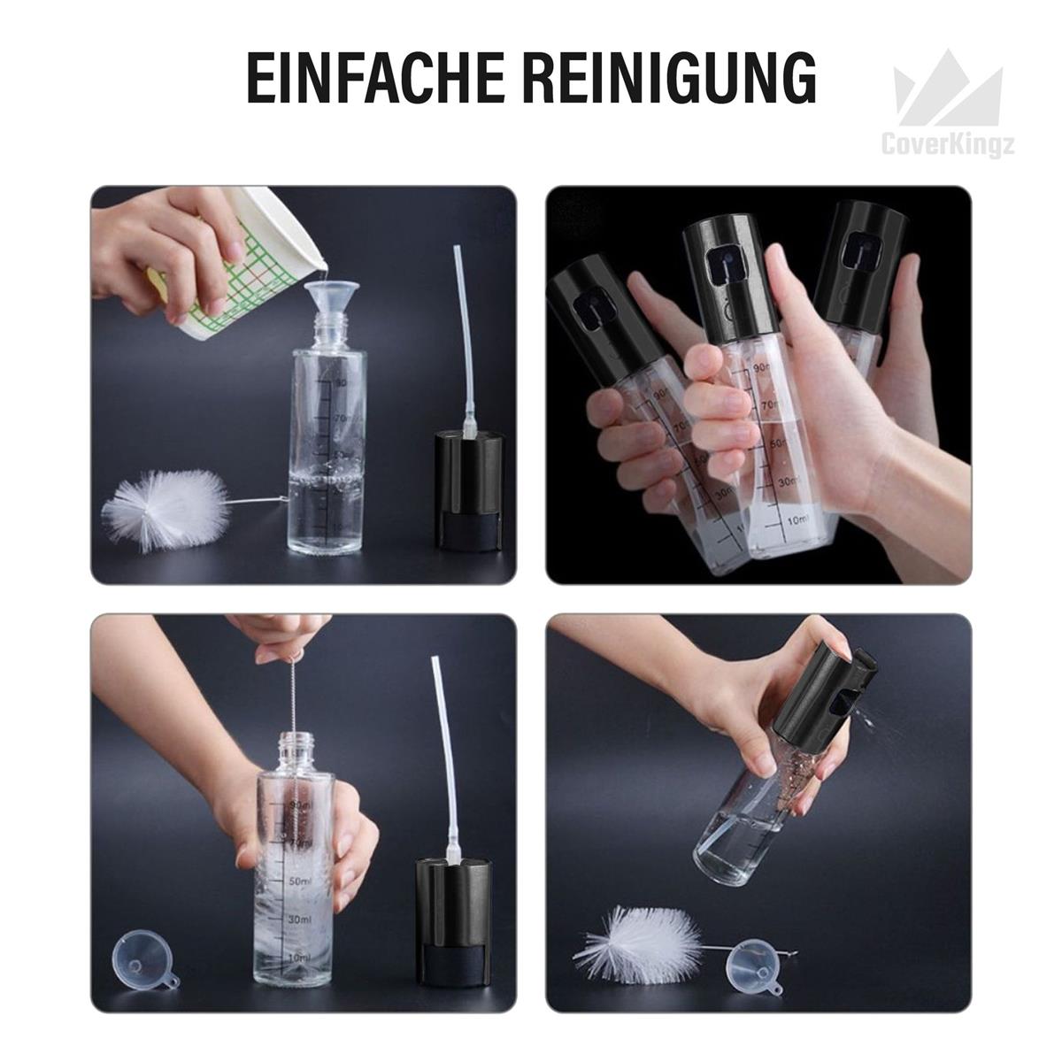 Ölsprüher für Speiseöl Öl Sprühflasche Ölzerstäuber Oil Sprayer Ölspender Schwarz