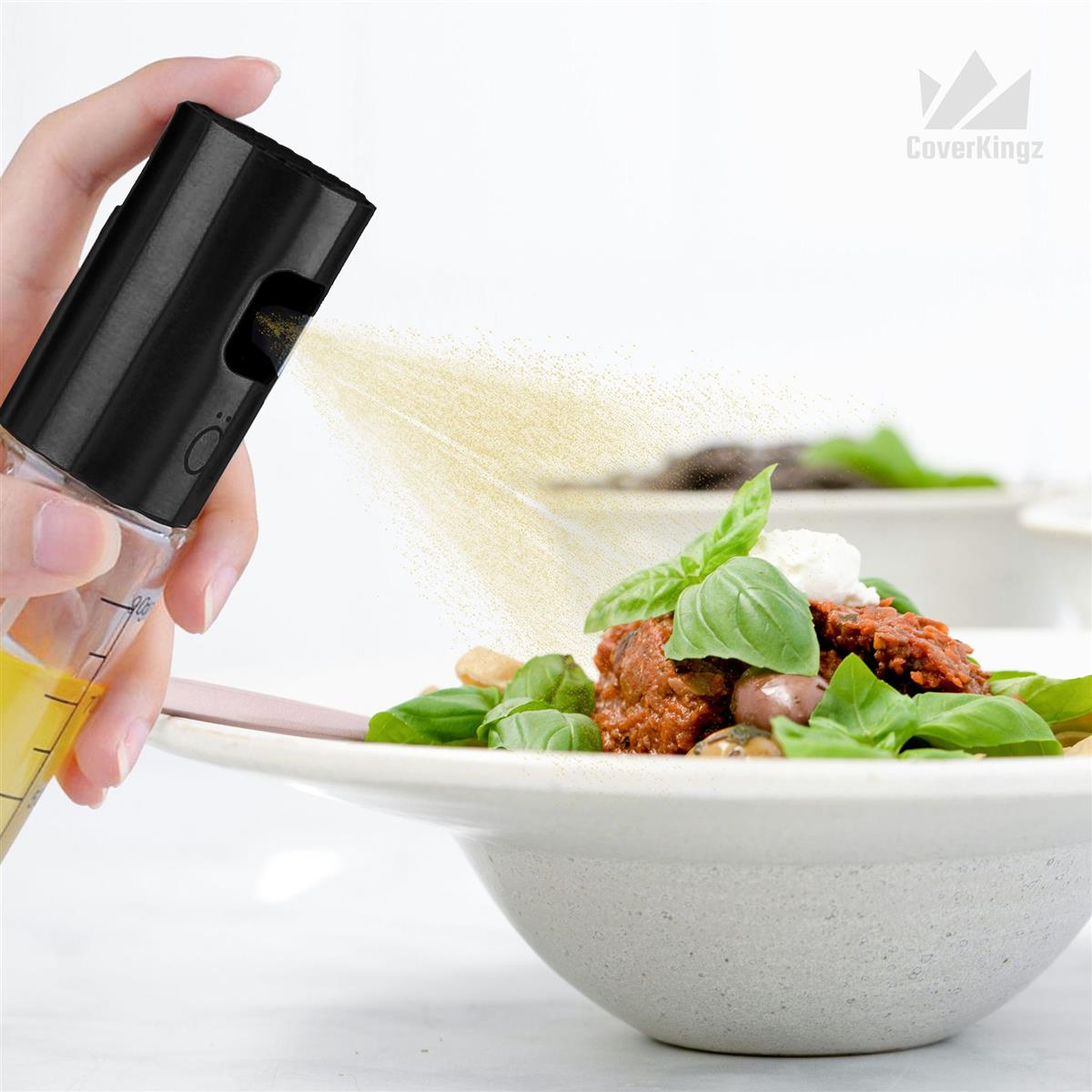 Ölsprüher für Speiseöl Öl Sprühflasche Ölzerstäuber Oil Sprayer Ölspender Schwarz