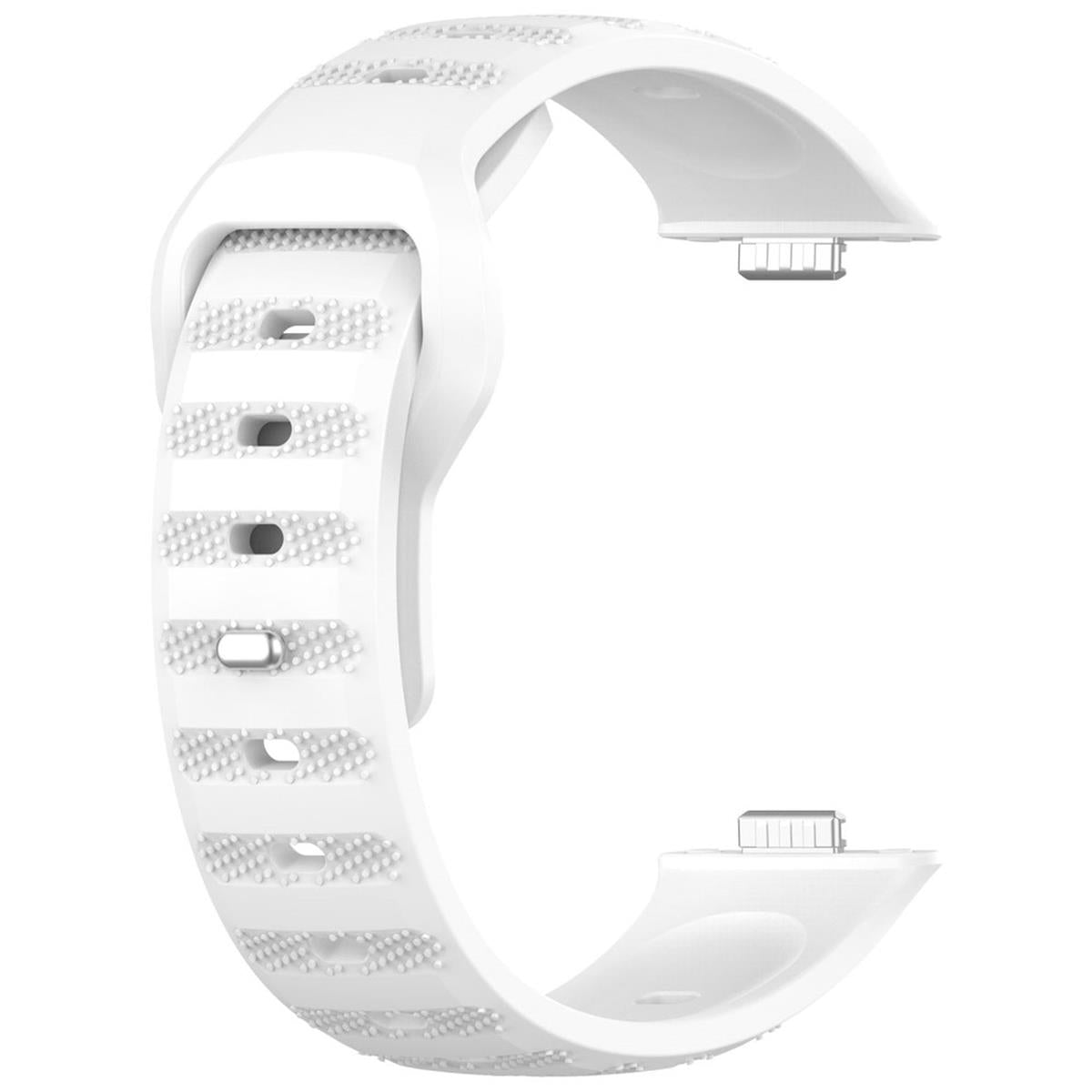 Sportarmband für Huawei Watch Fit 3 Verstellbar Silikon Band 24mm Weiß