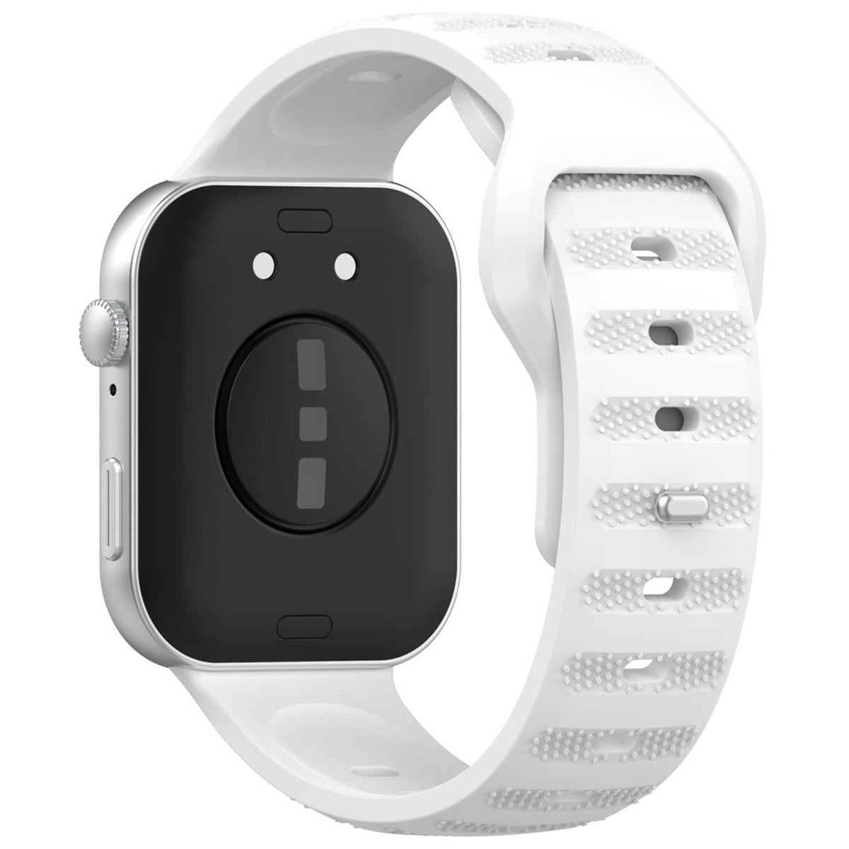 Sportarmband für Huawei Watch Fit 3 Verstellbar Silikon Band 24mm Weiß