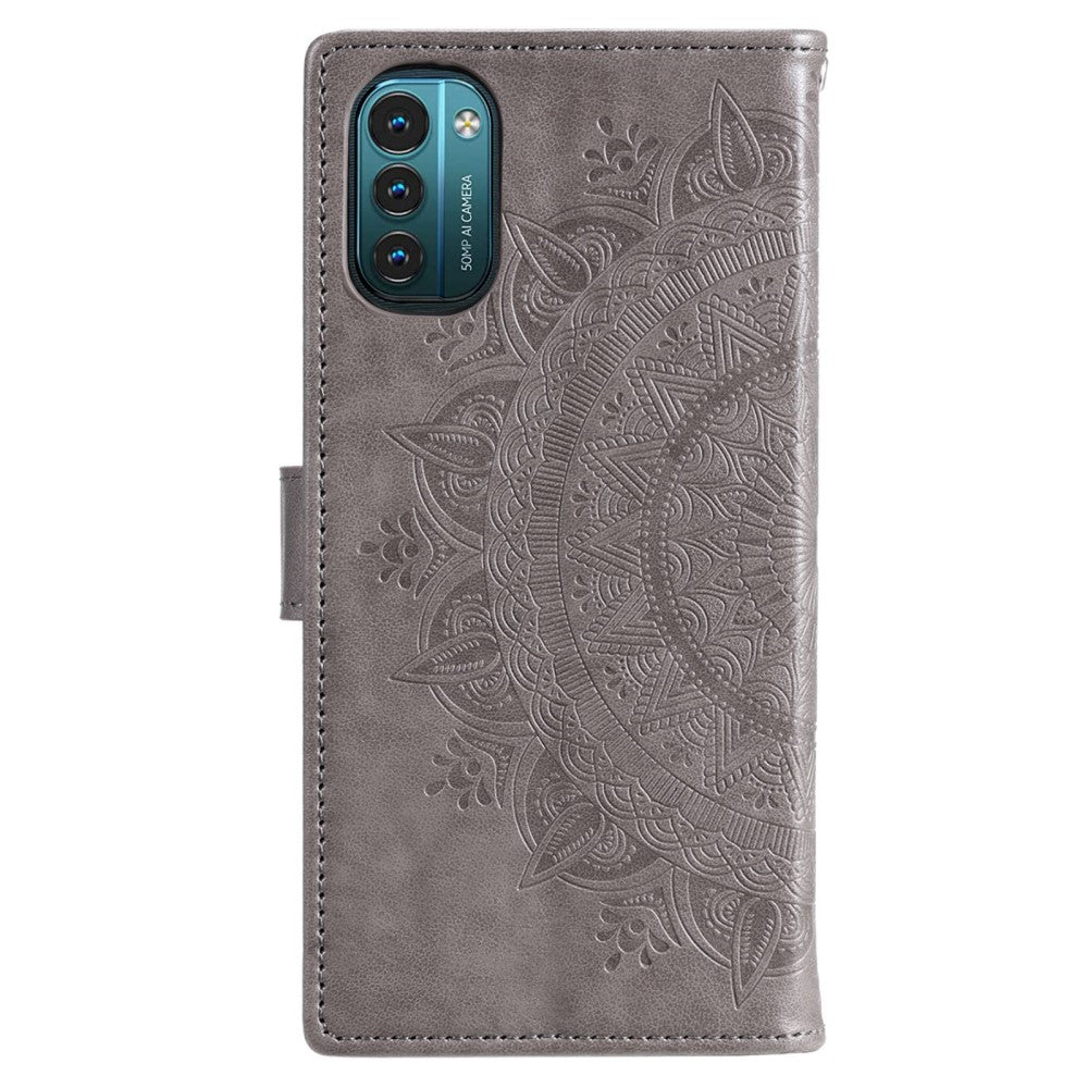 Hülle für Nokia G21/G11 Handyhülle Flip Case Cover Schutzhülle Etui Mandala Grau