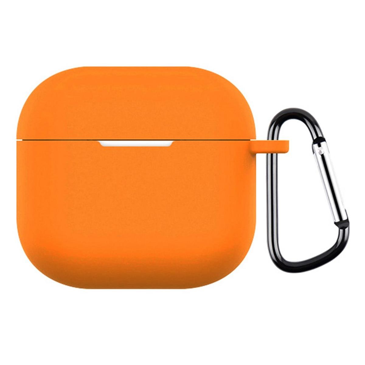 Hülle für Apple AirPods 4 Silikon Case Cover Etui Bumper Schutzhülle Orange