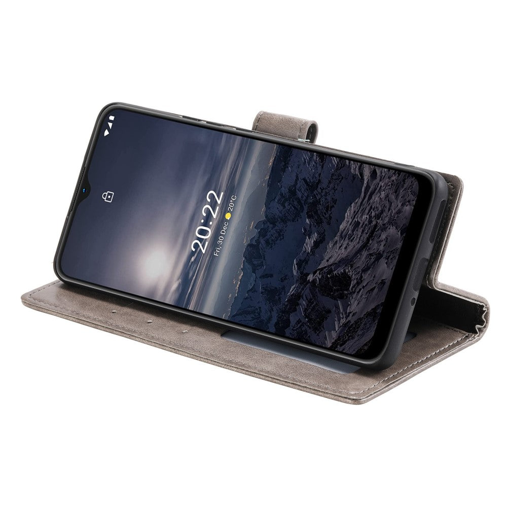 Hülle für Nokia G21/G11 Handyhülle Flip Case Cover Schutzhülle Etui Mandala Grau
