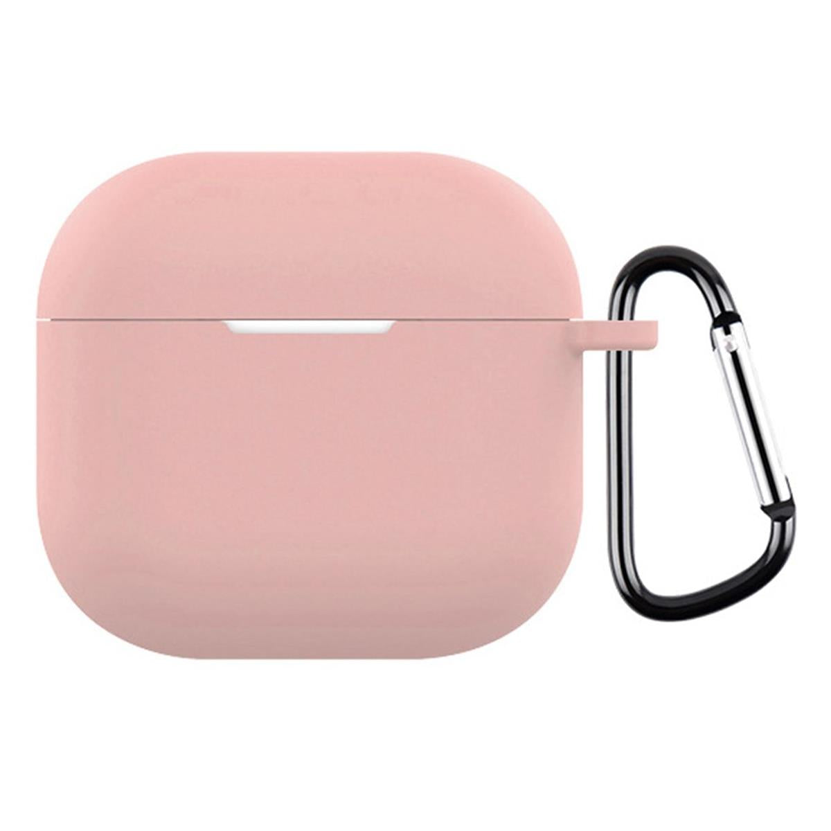 Hülle für Apple AirPods 4 Silikon Case Cover Etui Bumper Tasche Schutzhülle Rosa