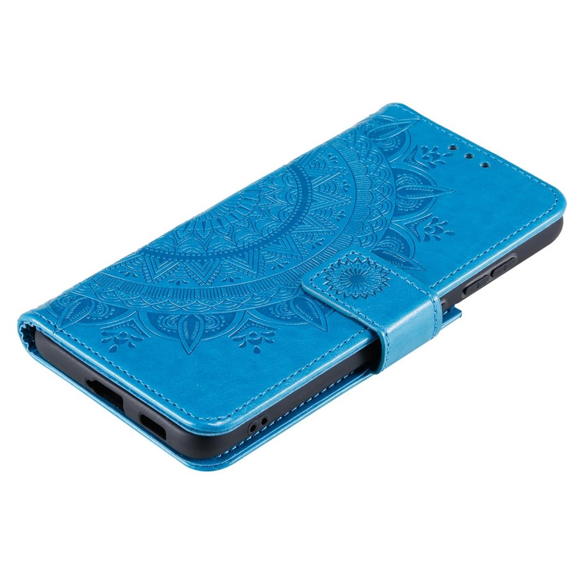 Hülle für Samsung Galaxy S21 FE Handyhülle Flip Case Cover Tasche Mandala Blau