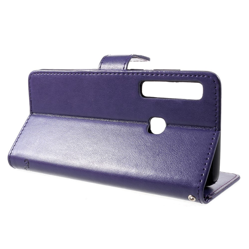Hülle für Samsung Galaxy A9 2018 Handyhülle Flip Case Cover Schmetterling Lila