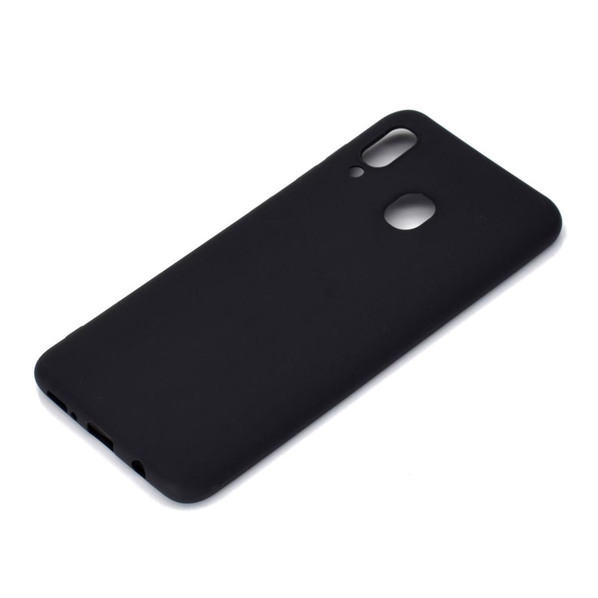 Hülle für Samsung Galaxy A30 Handyhülle Silikon Case Schutzhülle matt Schwarz