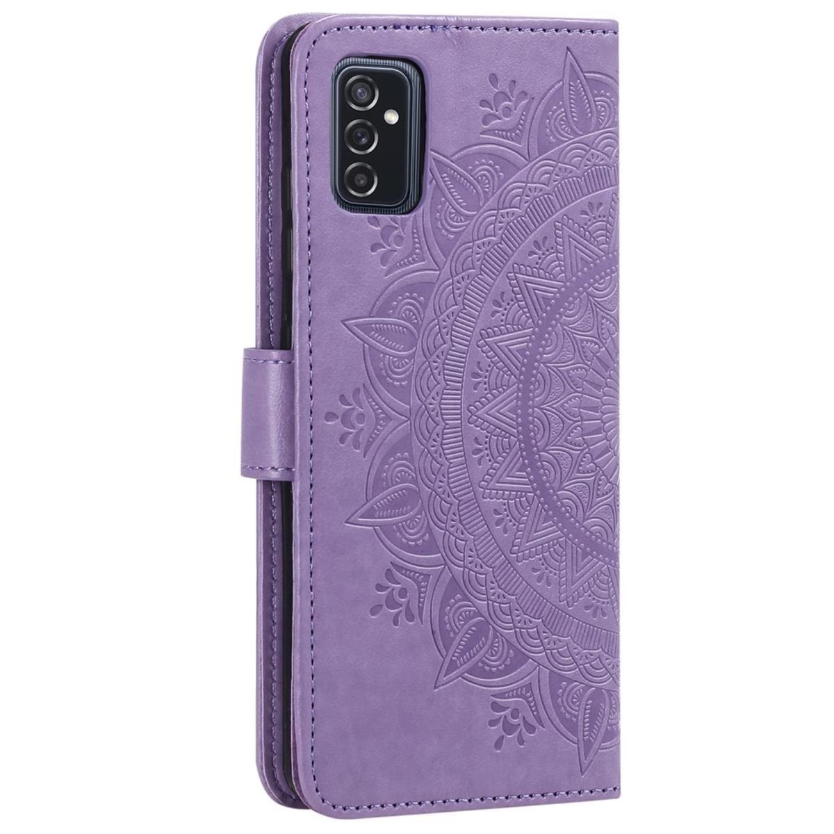 Hülle für Samsung Galaxy M52 5G Handyhülle Flip Case Cover Etui Mandala Lila