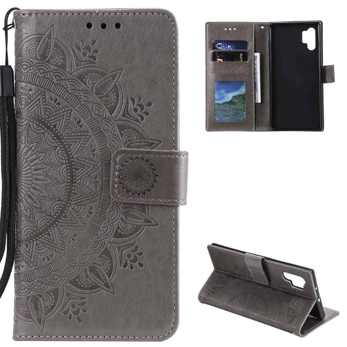 Hülle für Samsung Galaxy A32 4G Handy Tasche Flip Case Cover Etui Mandala Grau
