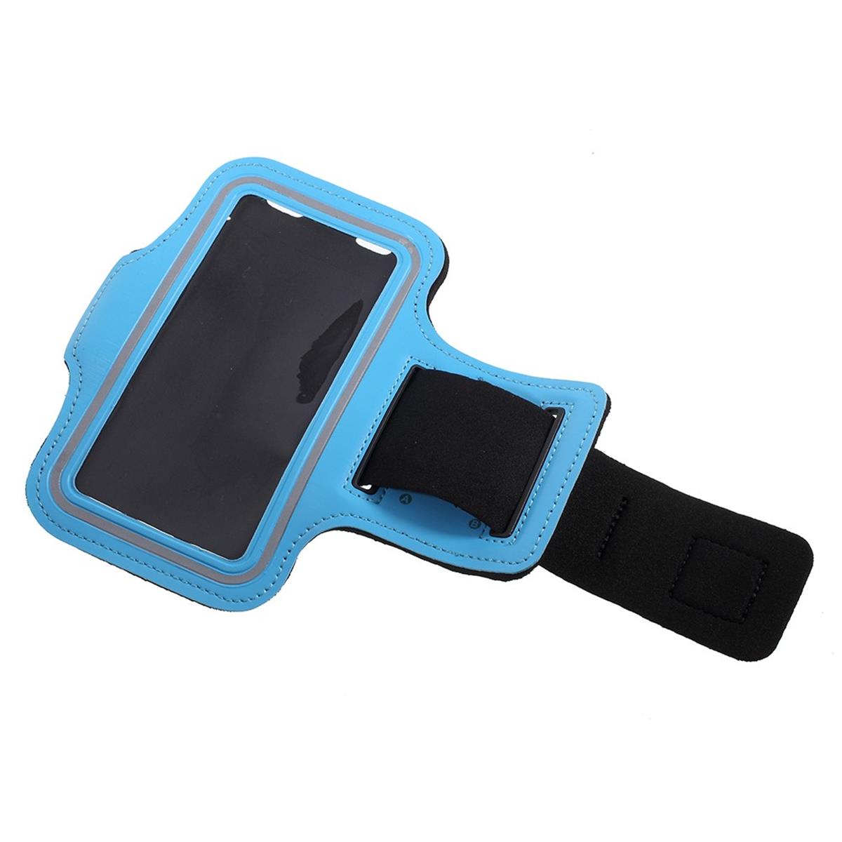 Universal Sport Armband Handy Tasche für Smartphones von 4,5" bis 5,85" Hellblau