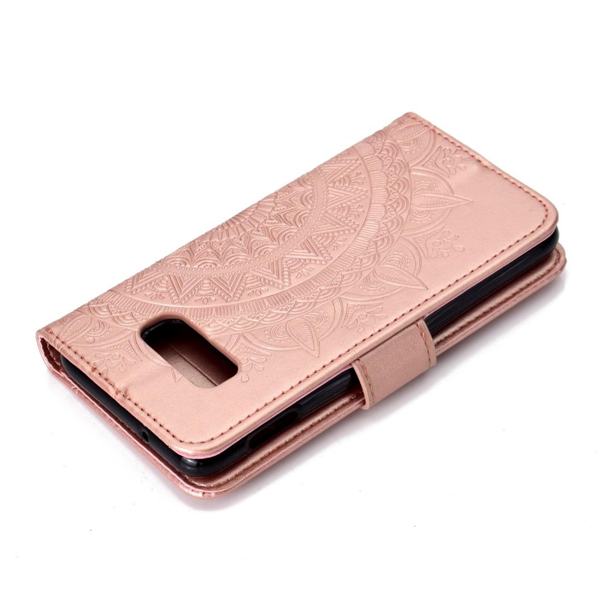 Hülle für Samsung Galaxy S10e Handyhülle Flip Case Schutzhülle Mandala Rosegold