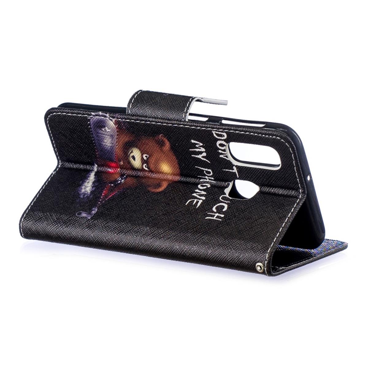 Hülle für Samsung Galaxy A40 Handyhülle Schutztasche Flip Cover Motiv Case Bär