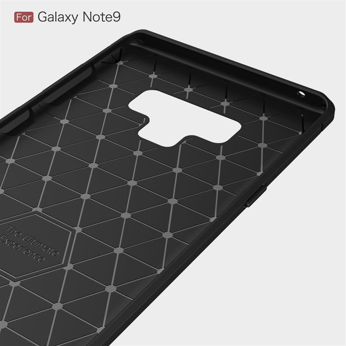 Hülle für Samsung Galaxy Note 9 Handyhülle Case Cover Silikonhülle Carbonfarben