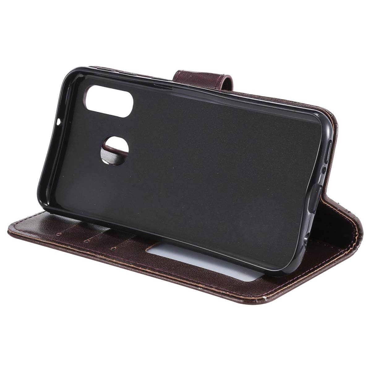 Hülle für Samsung Galaxy A20e Handyhülle Schutzhülle Flip Case Mandala Braun