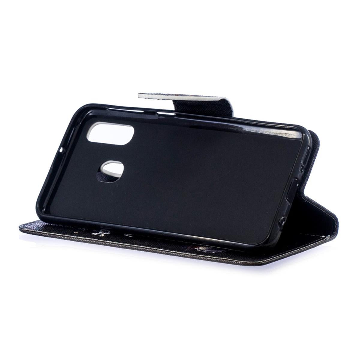 Hülle für Samsung Galaxy A40 Handyhülle Schutztasche Flip Cover Motiv Case Bär