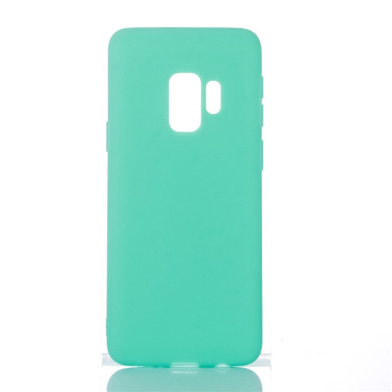 Hülle für Samsung Galaxy S9 Handy Case Silikon Cover Bumper Tasche Matt Grün