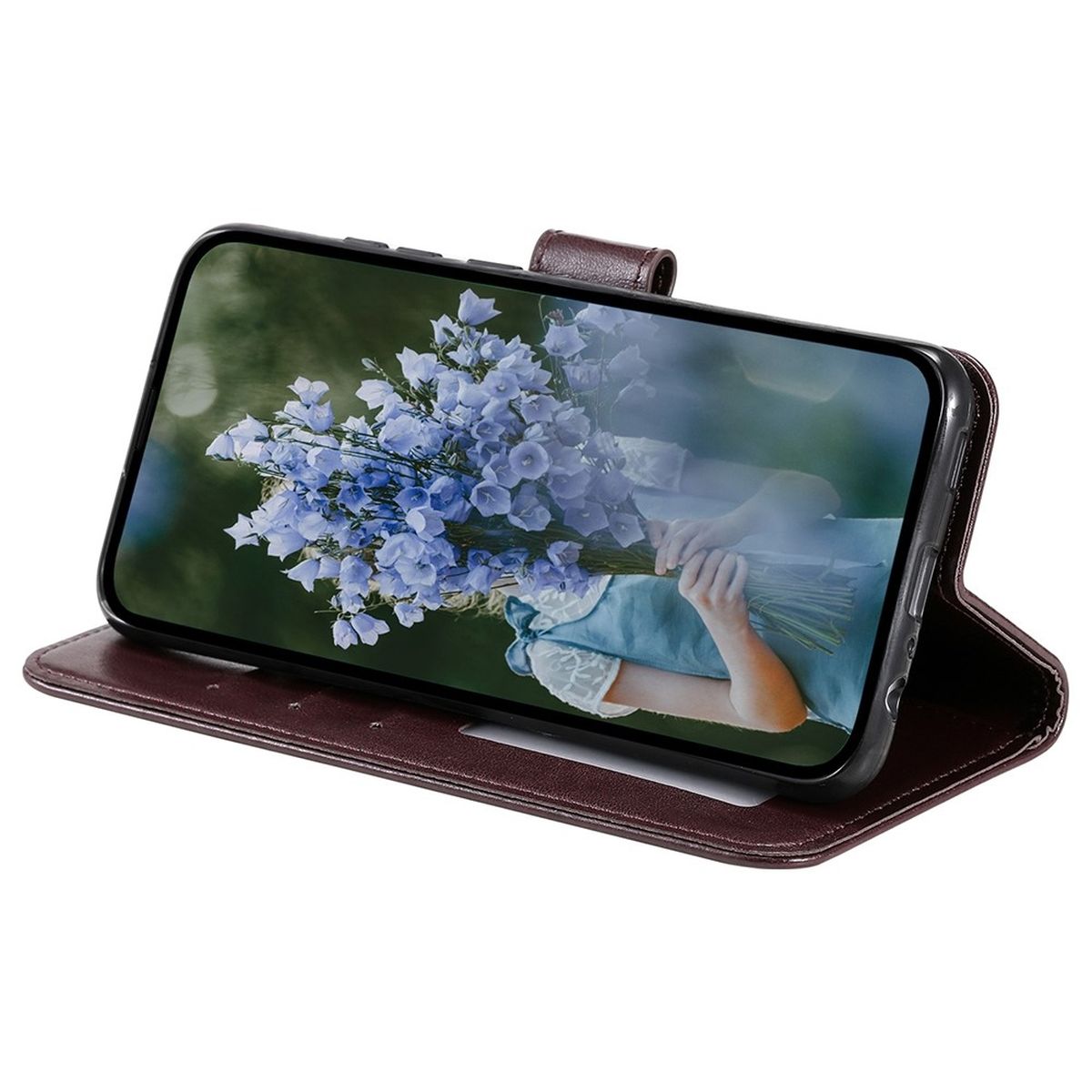Hülle für Apple iPhone 14 Handyhülle Flip Case Cover Handy Etui Mandala Braun