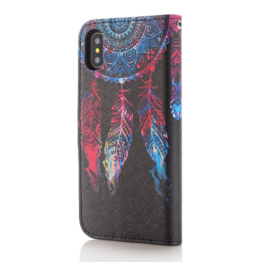 Hülle für Apple iPhone Xs / iPhone X Handyhülle Flip Cover Case Etui Traumfänger