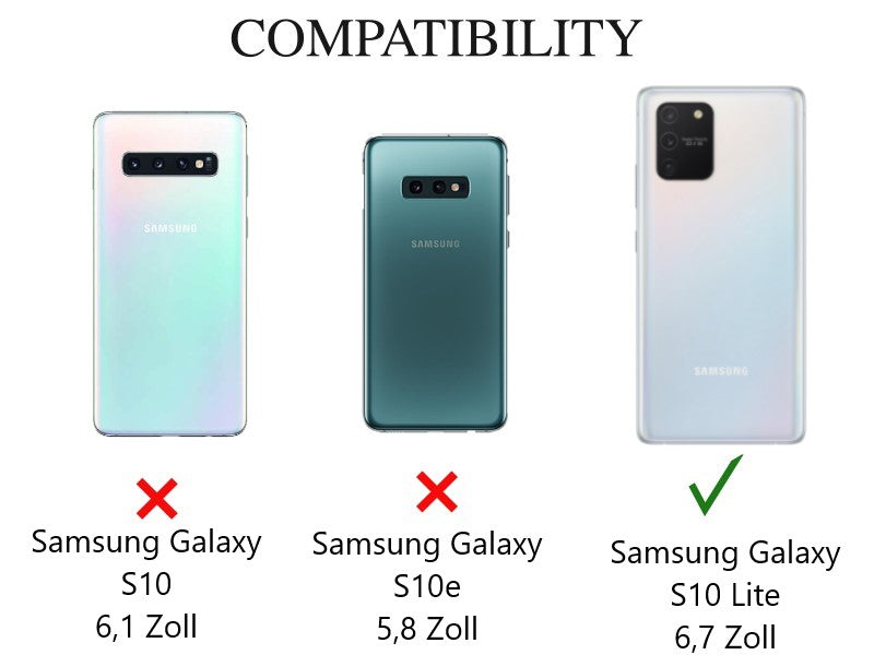 Hülle für Samsung Galaxy S10 Lite Handyhülle Silikon Case Cover Matt Schwarz