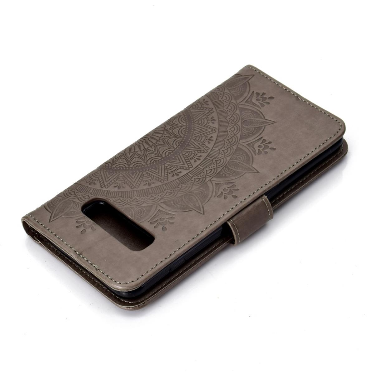 Hülle für Samsung Galaxy Note 8 Handy Tasche Flip Case Cover Etui Mandala Grau