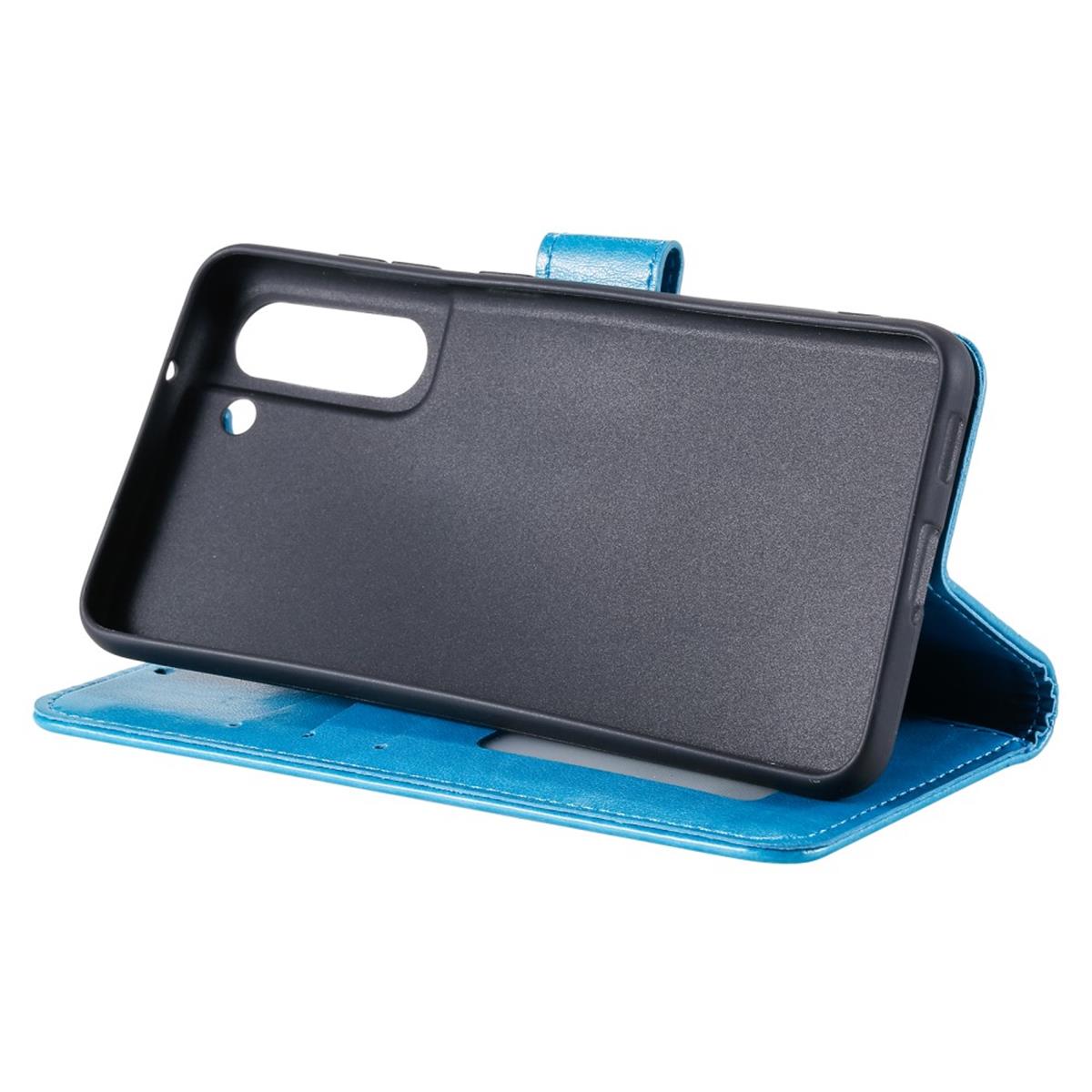 Hülle für Samsung Galaxy S21 FE Handyhülle Flip Case Cover Tasche Mandala Blau