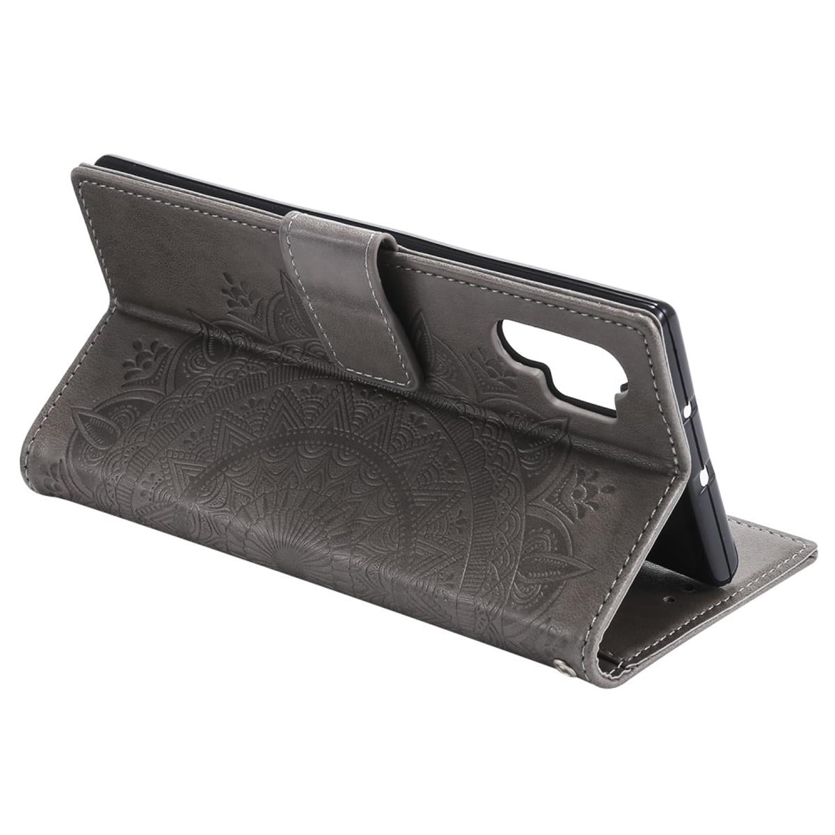 Hülle für Samsung Galaxy A32 4G Handy Tasche Flip Case Cover Etui Mandala Grau