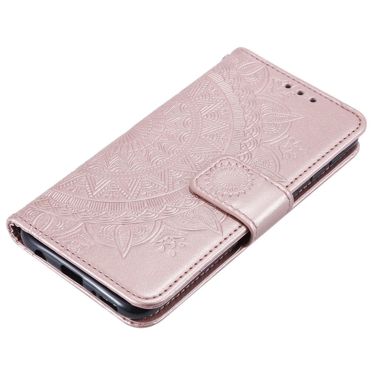 Hülle für Samsung Galaxy A40 Handyhülle Schutz Tasche Flip Case Cover Mandala Rosegold