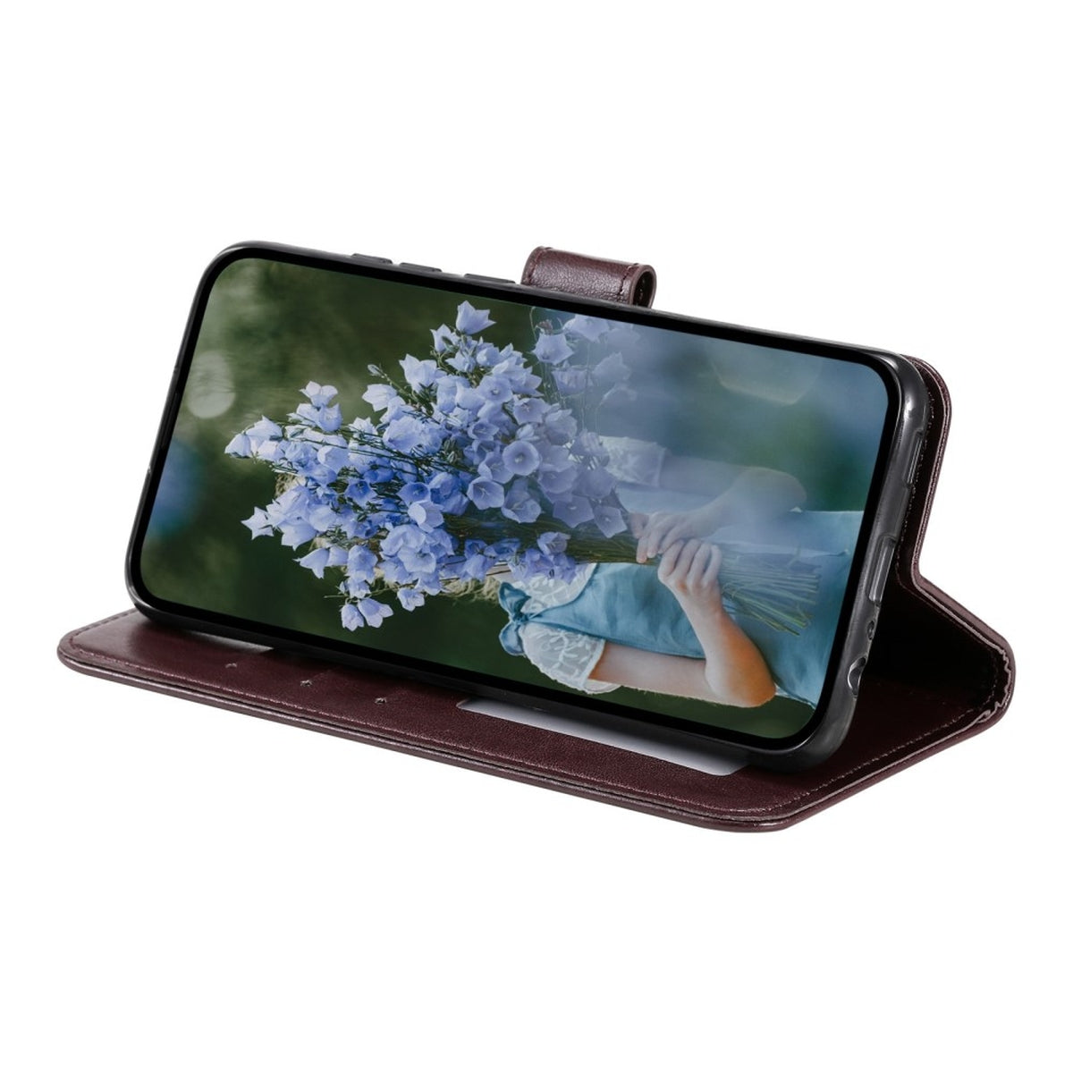 Hülle für Samsung Galaxy S23 Handyhülle Flip Case Cover Etui Mandala Braun
