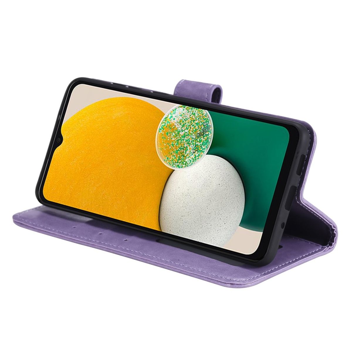 Hülle für Samsung Galaxy A13 4G Handyhülle Flip Case Cover Etui Mandala Lila