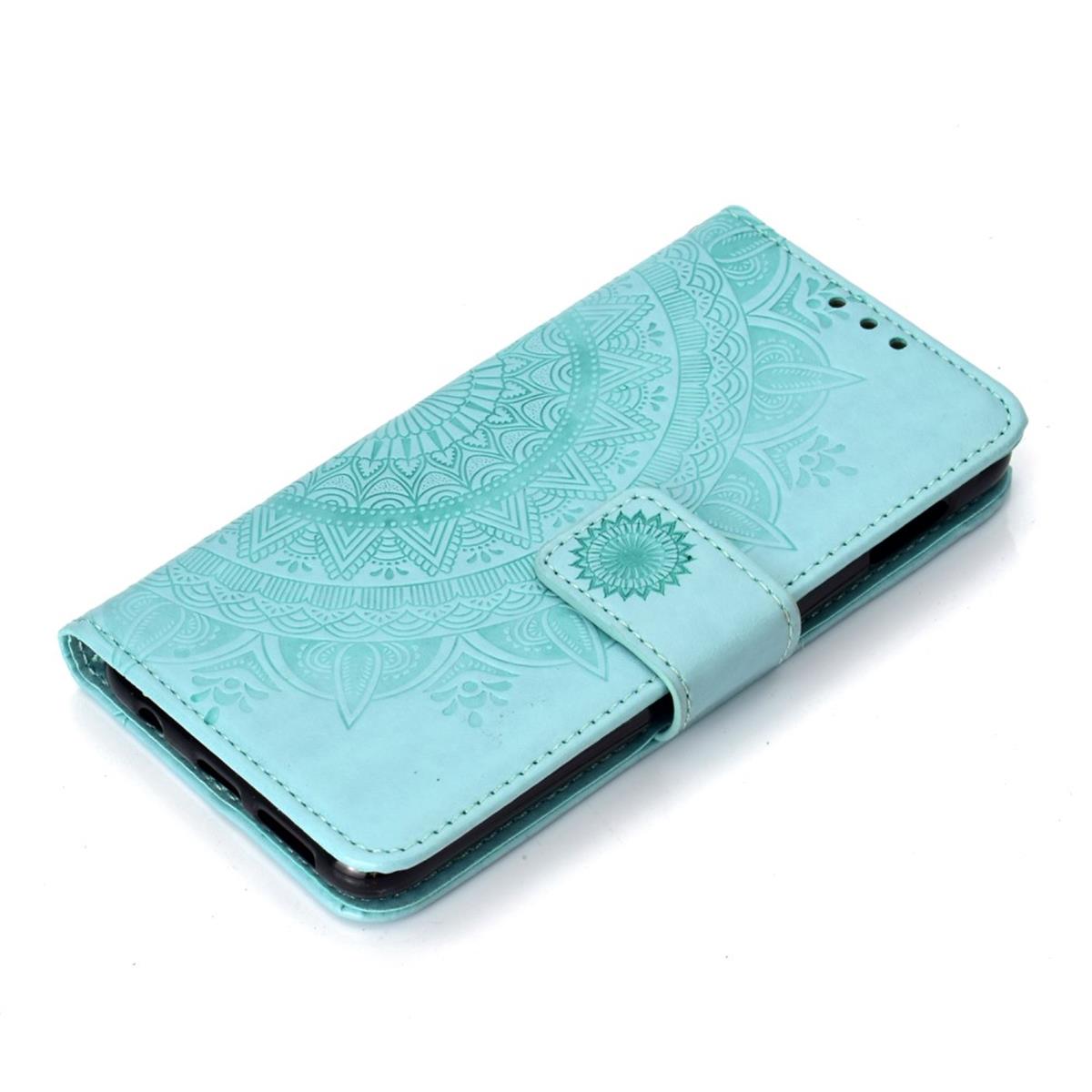 Hülle für Samsung Galaxy S10e Handyhülle Flip Case Cover Schutzhülle Mandala Mint