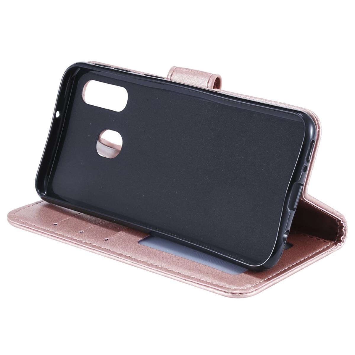 Hülle für Samsung Galaxy A40 Handyhülle Schutz Tasche Flip Case Cover Mandala Rosegold