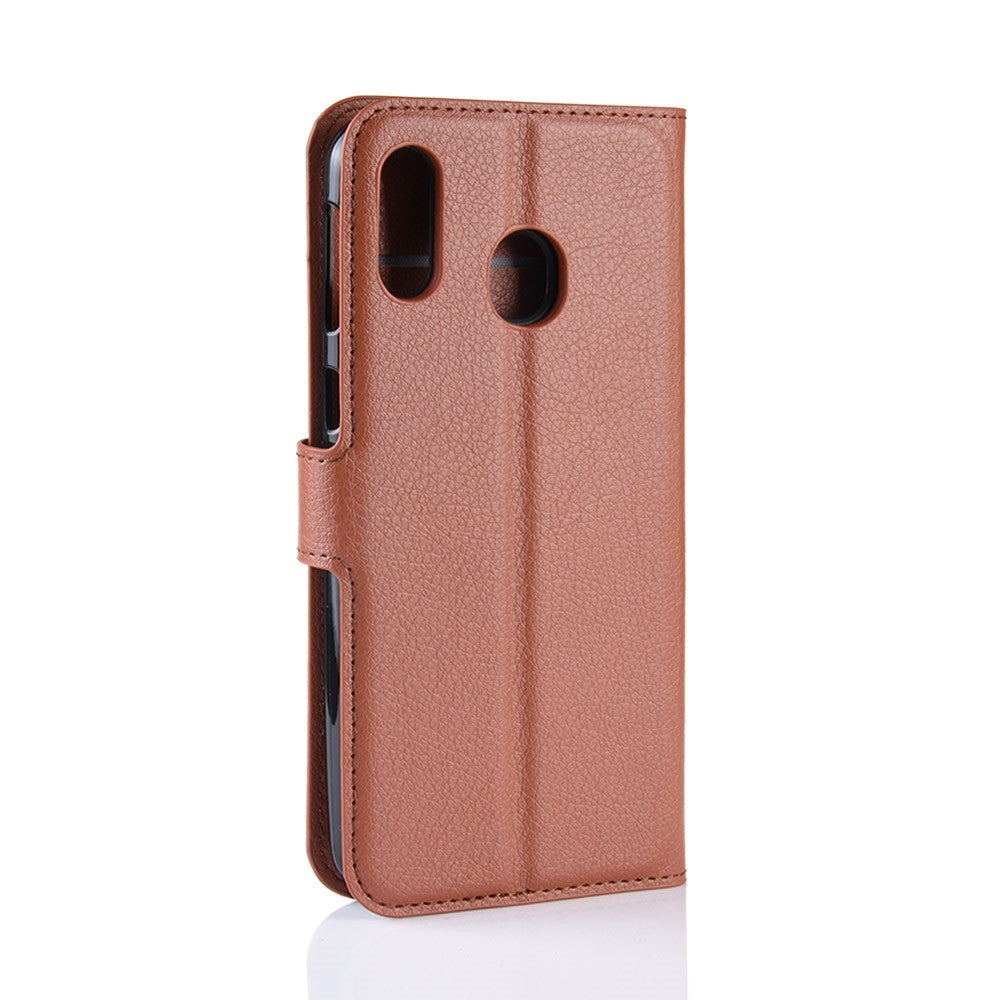Hülle für Samsung Galaxy M20 Handyhülle Flip Case Schutzhülle Cover Tasche Braun