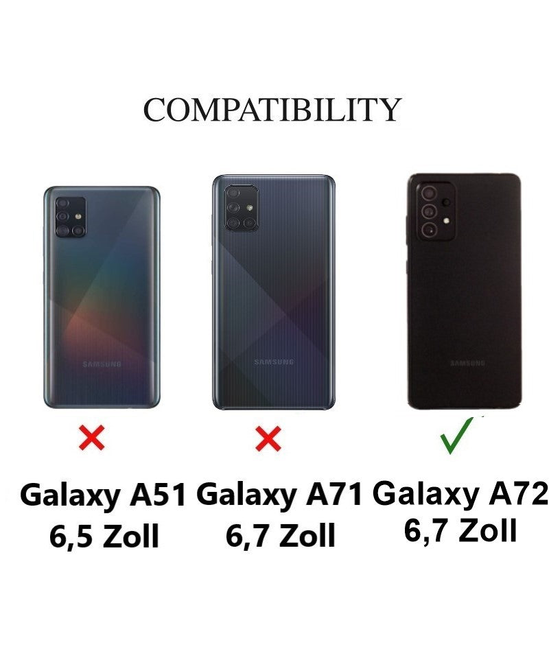 Hülle für Samsung Galaxy A72 5G Handyhülle Band Handykette Kordel Bumper klar