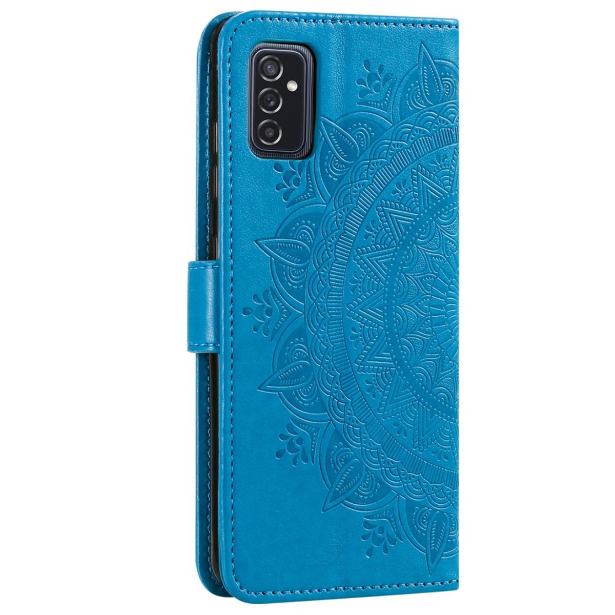 Hülle für Samsung Galaxy M52 5G Handyhülle Flip Case Cover Etui Mandala Blau