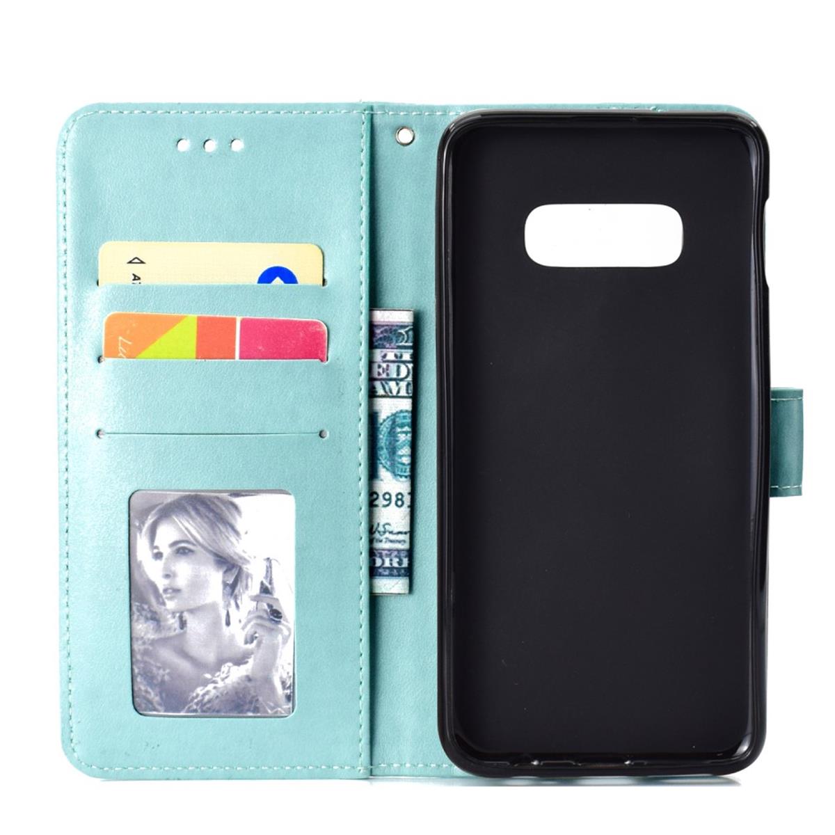 Hülle für Samsung Galaxy S10e Handyhülle Flip Case Cover Schutzhülle Mandala Mint