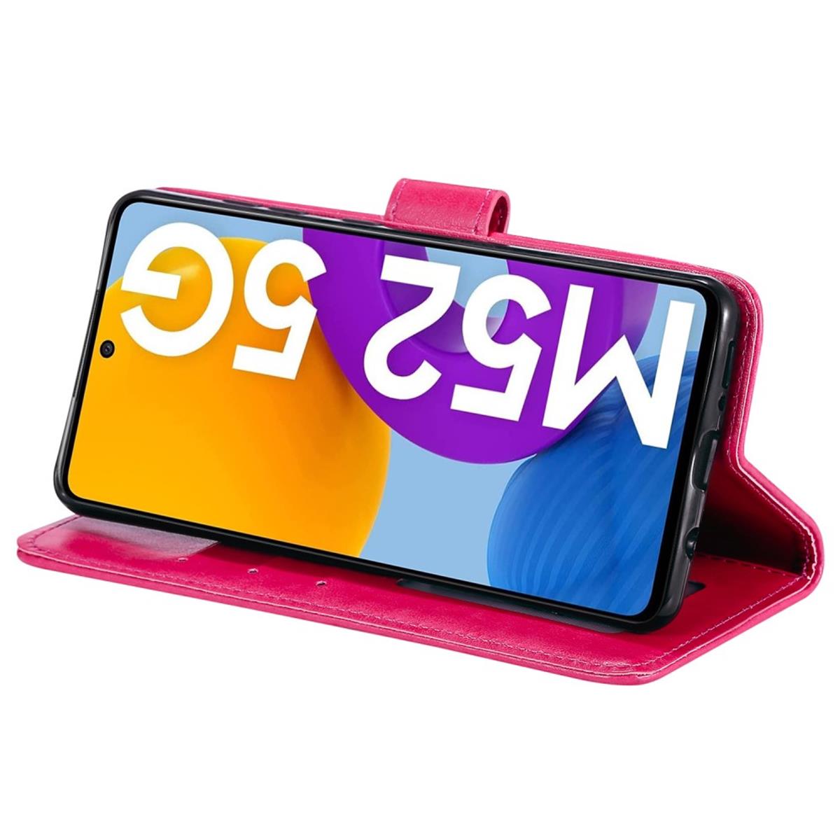 Hülle für Samsung Galaxy M52 5G Handyhülle Flip Case Cover Etui Mandala Pink