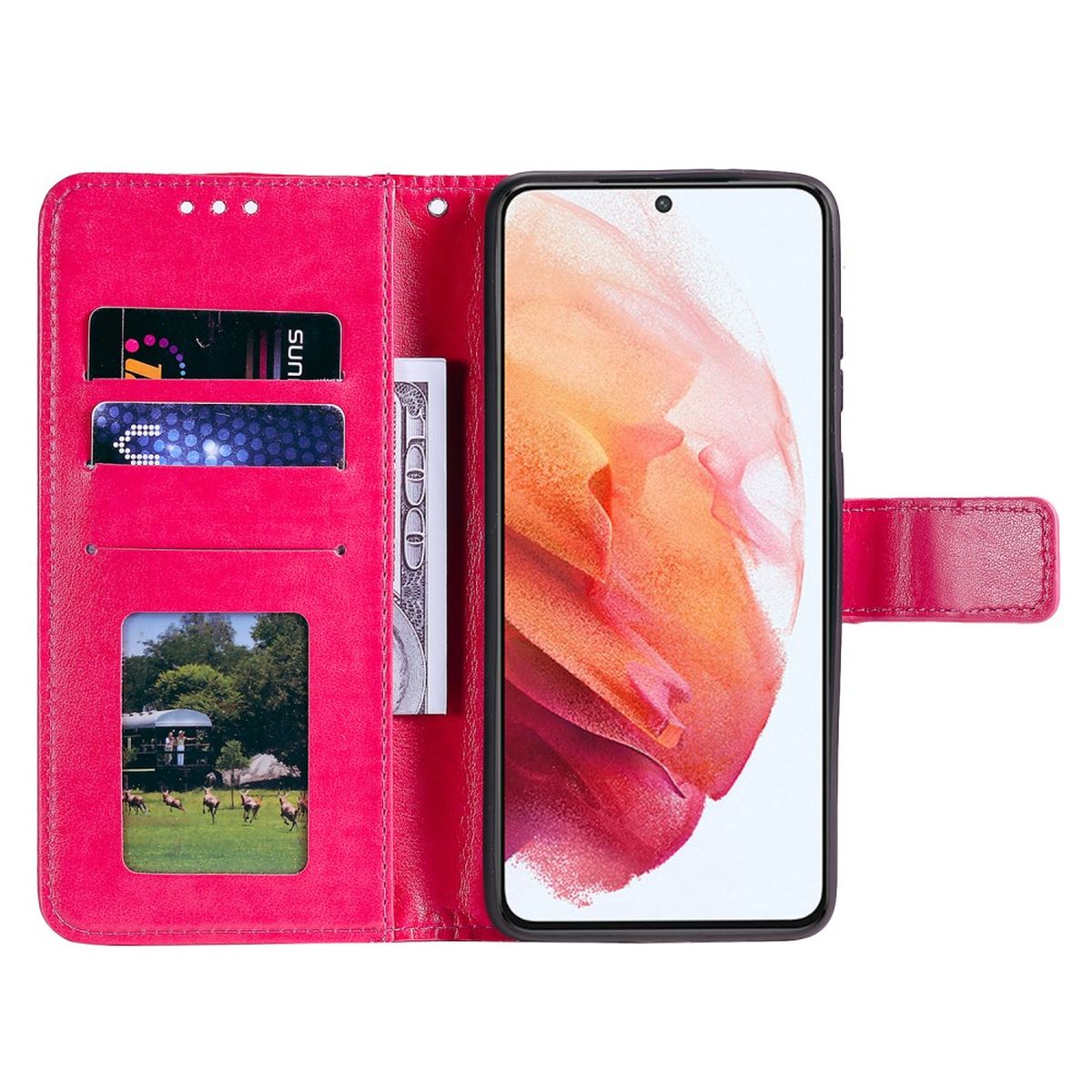 Hülle für Samsung Galaxy A73 5G Handyhülle Flip Case Cover Tasche Mandala Pink