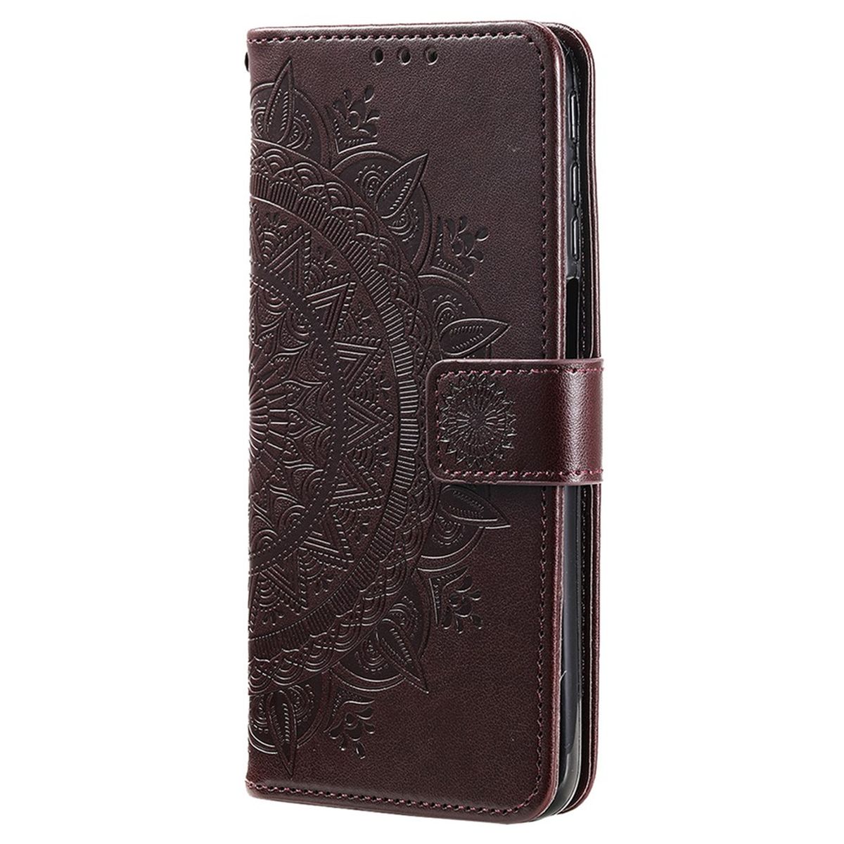 Hülle für Xiaomi Redmi Note 11/11S 4G/Poco M4 Pro Handy Flip Cover Mandala Braun