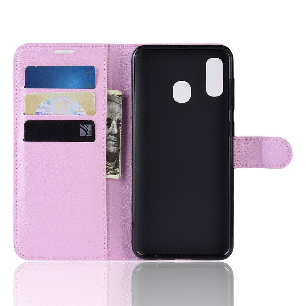 Hülle für Samsung Galaxy A40 Handyhülle Flip Case Cover Handytasche Etui Rosa
