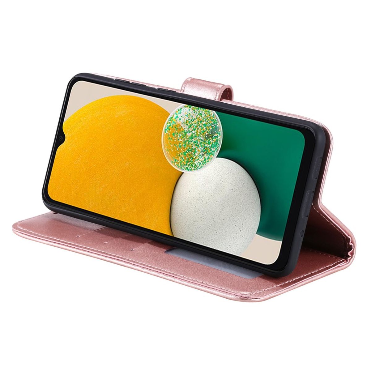 Hülle für Samsung Galaxy A13 4G Handyhülle Flip Case Cover Etui Mandala Rosegold