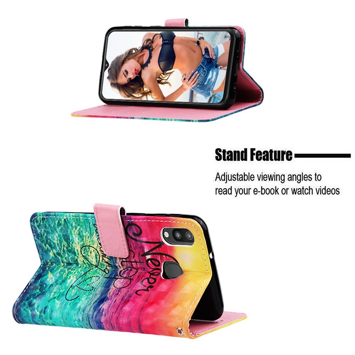 Hülle für Samsung Galaxy M20 Handyhülle Schutzhülle Cover Motiv Case Never stop