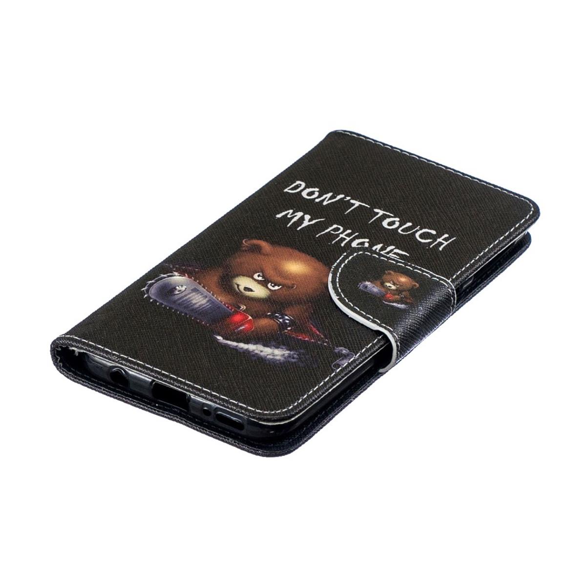 Hülle für Samsung Galaxy A40 Handyhülle Schutztasche Flip Cover Motiv Case Bär