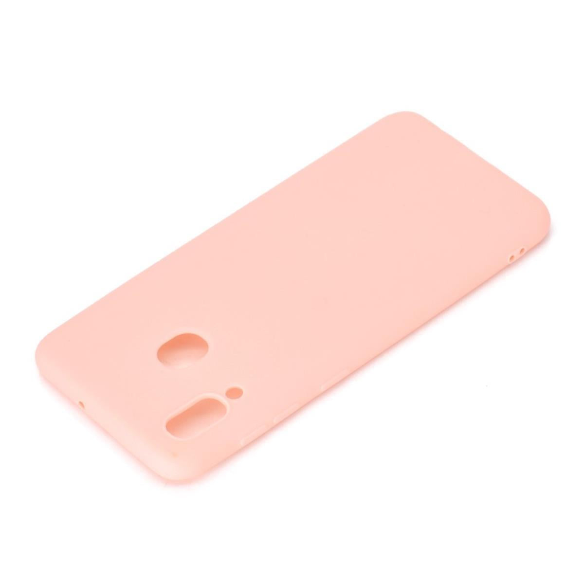 Hülle für Samsung Galaxy A40 Handyhülle Silikon Cover Schutzhülle Soft Case matt Rosa
