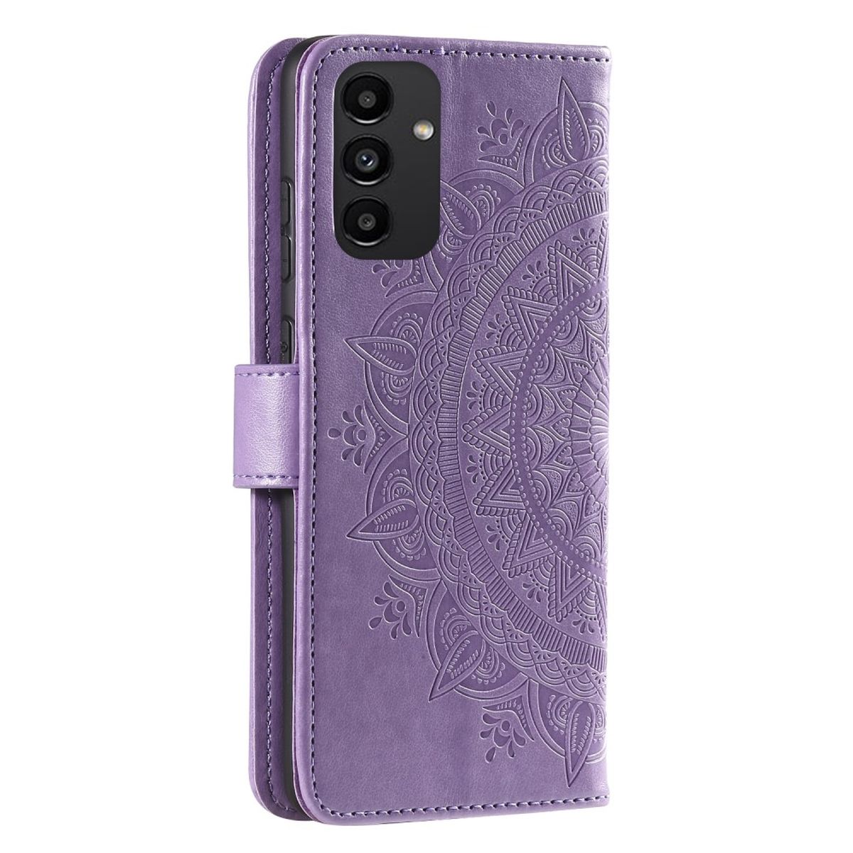Hülle für Samsung Galaxy A13 4G Handyhülle Flip Case Cover Etui Mandala Lila