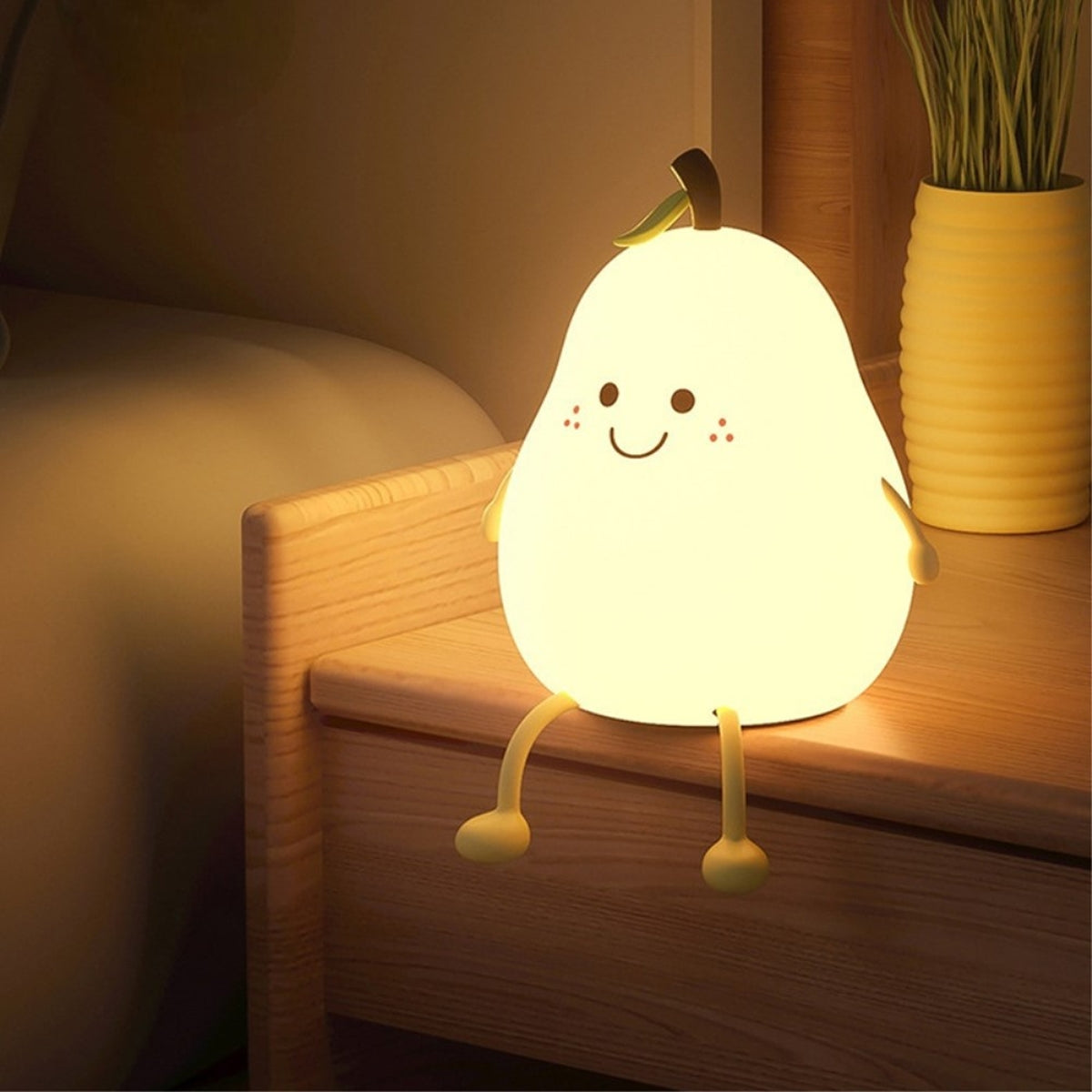 Birne Nachtlicht Kinder LED Nachtleuchte Dimmbar Silikon Mehrfarbig Schlaflampe