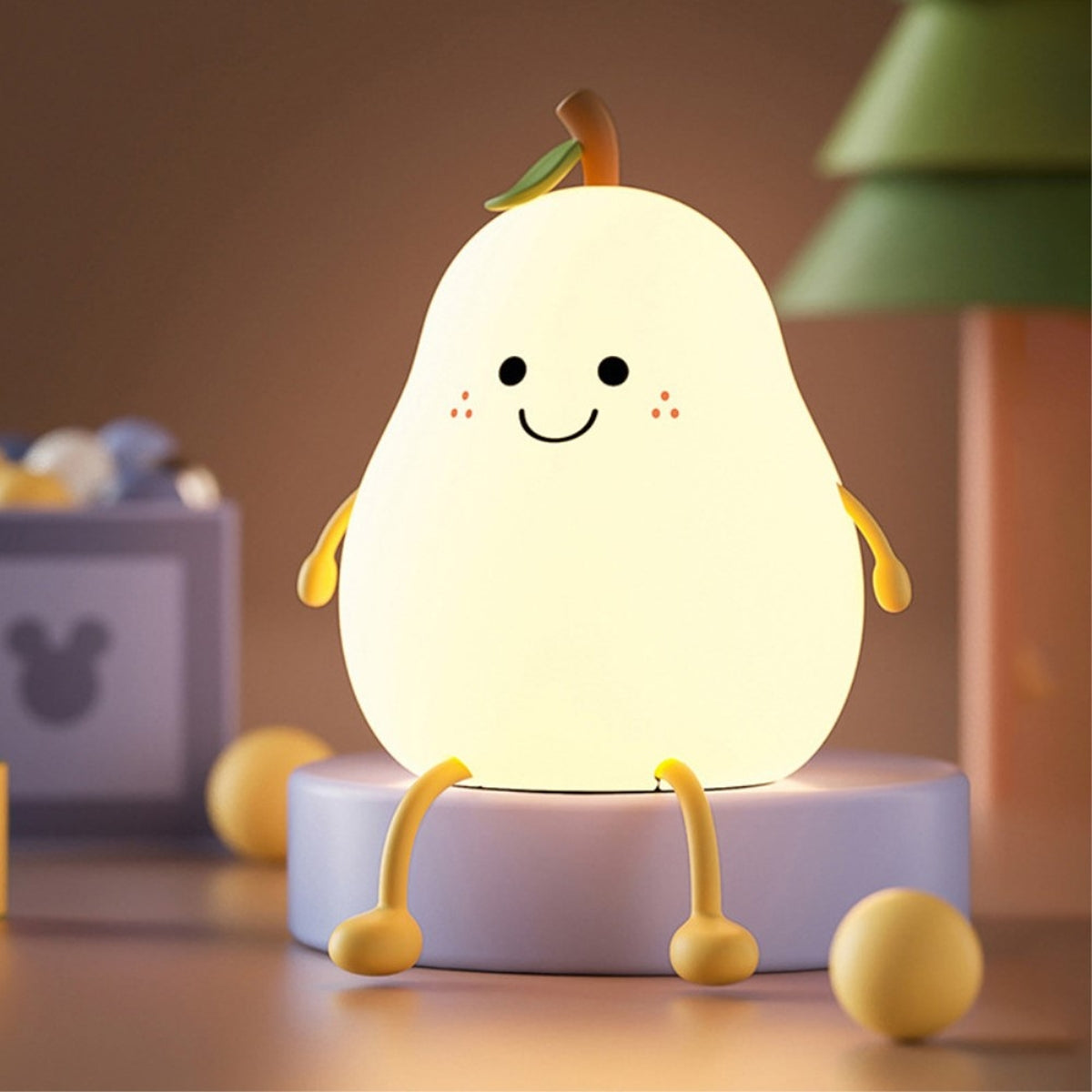 Birne Nachtlicht Kinder LED Nachtleuchte Dimmbar Silikon Mehrfarbig Schlaflampe